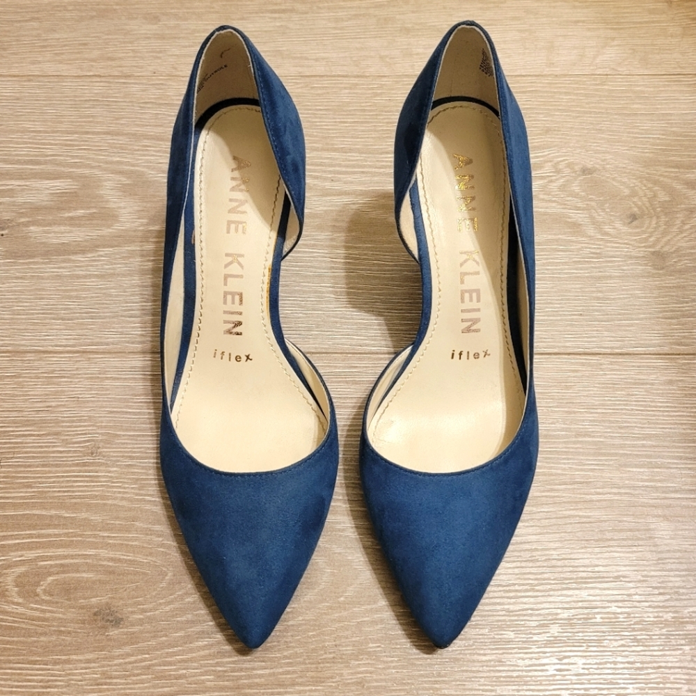 Anne Klein (iflex) | Blue Suede | D'Orsay Heels | Size 6 M
